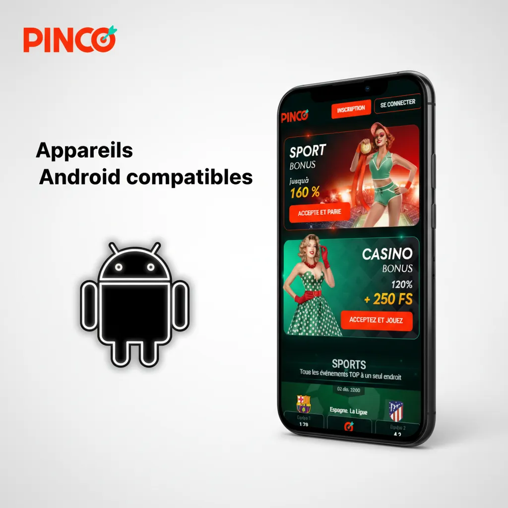 Appareils Android compatibles pour Pinco: Galaxy S21/S20/A52, Pixel 6/5, OnePlus 9/8T, P30 Pro, Redmi Note 10, Moto G Power