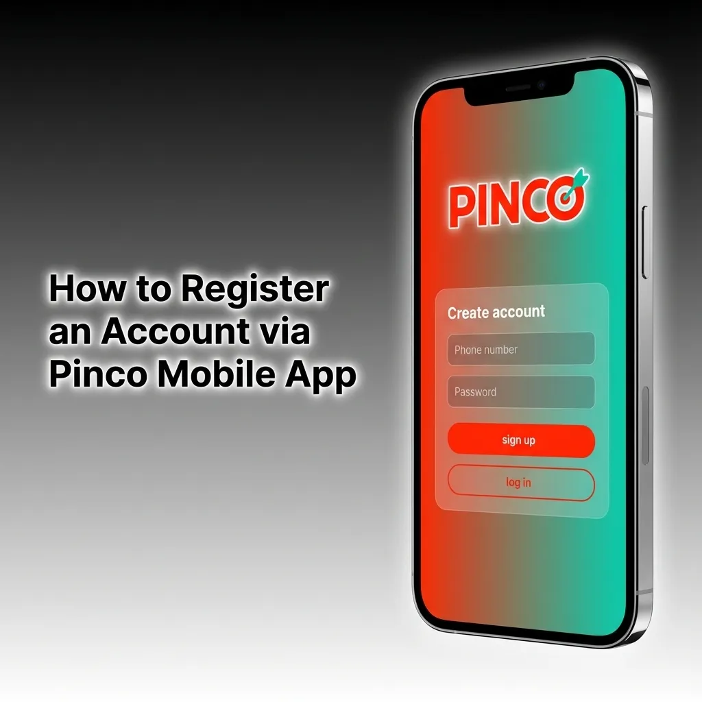Step-by-step guide showing how to create a Pinco mobile app account on iOS in under two minutes