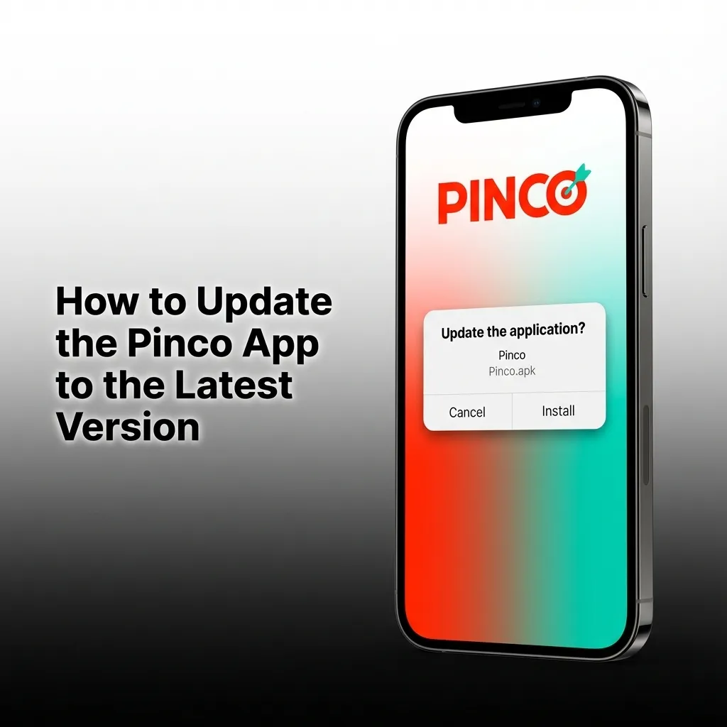 Pinco app automatically updating on iOS device, showing seamless web-based functionality without manual downloads