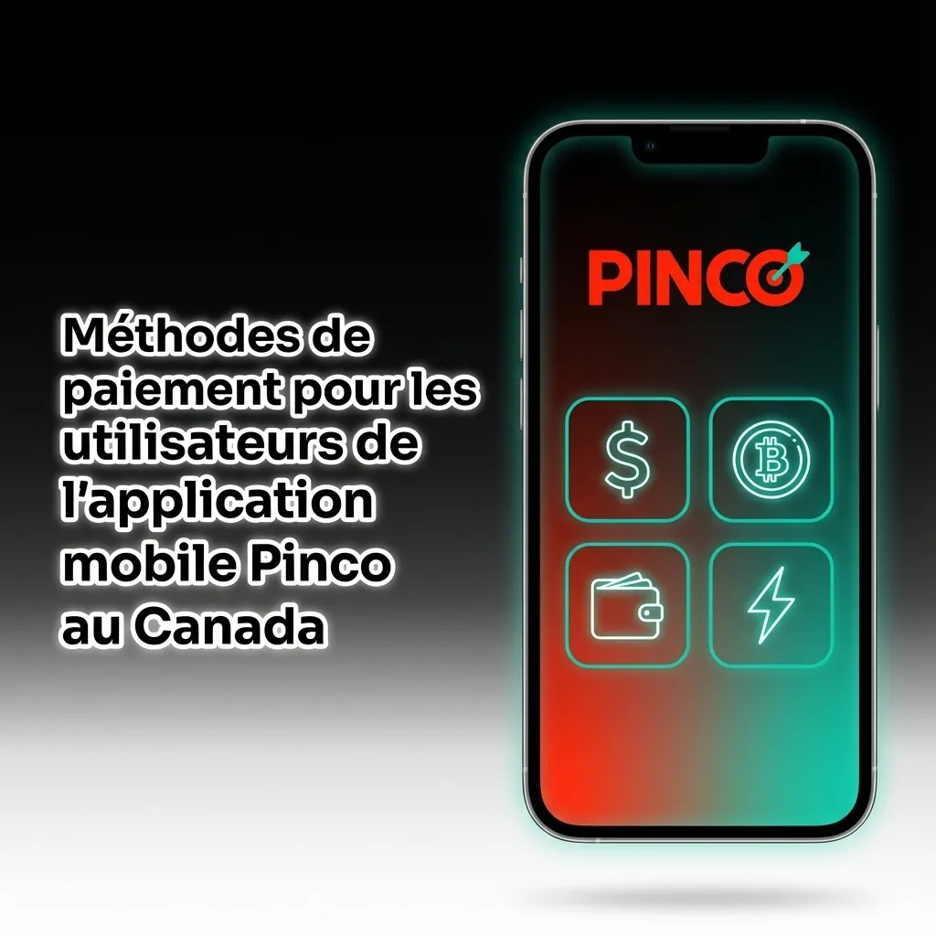 Pinco mobile app payment methods interface showing Canadian dollar transactions and cryptocurrency options