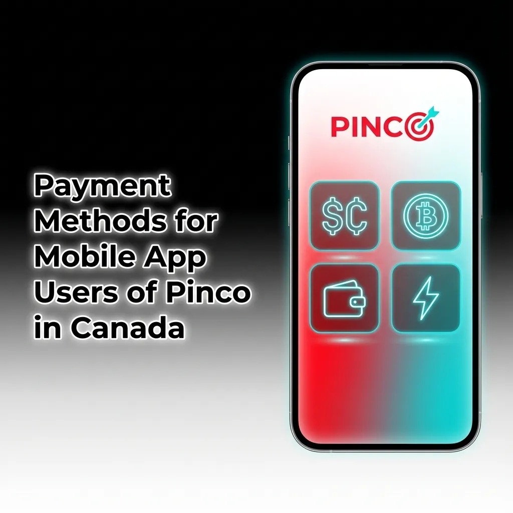Pinco mobile app payment options for Canadian users including Interac, credit cards, crypto, and e-wallets