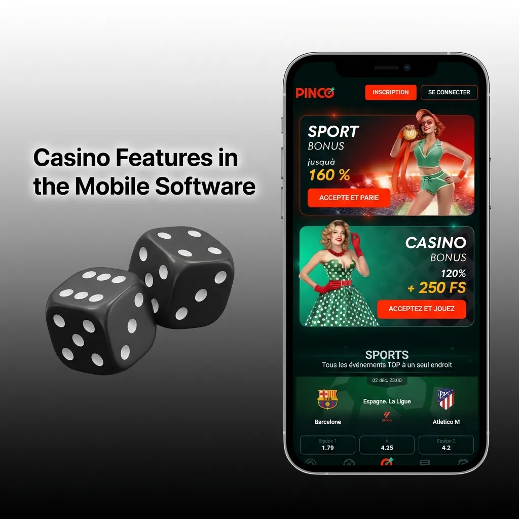 Mobile casino interface showing game selection, live dealer tables, and menu navigation for sports betting integration