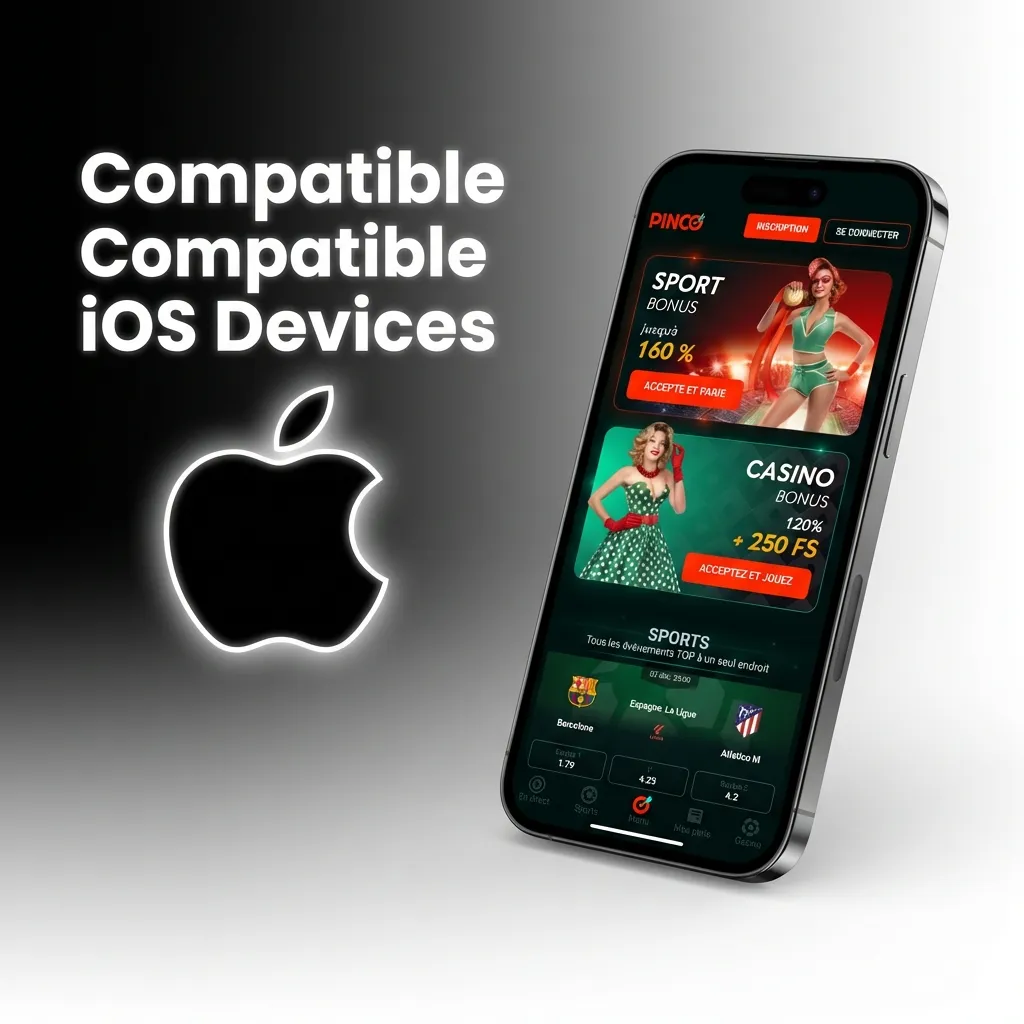 List of compatible iOS devices showing iPhone models X through 15 and iPad Pro, Air, and Mini generations