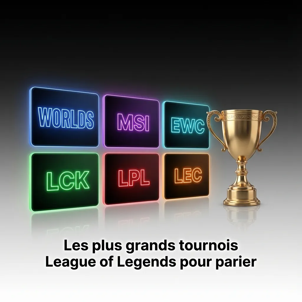 League of Legends esports tournaments including Worlds, MSI, LCK, LPL, and LEC competitions with teams competing globally