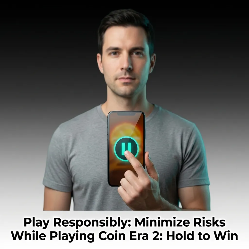 Person playing Coin Era 2 responsibly with budget tracker and time limits visible on screen