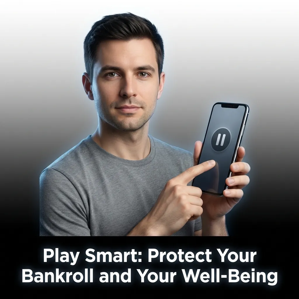 Person setting budget limits on mobile gaming app with timer and deposit controls visible on screen