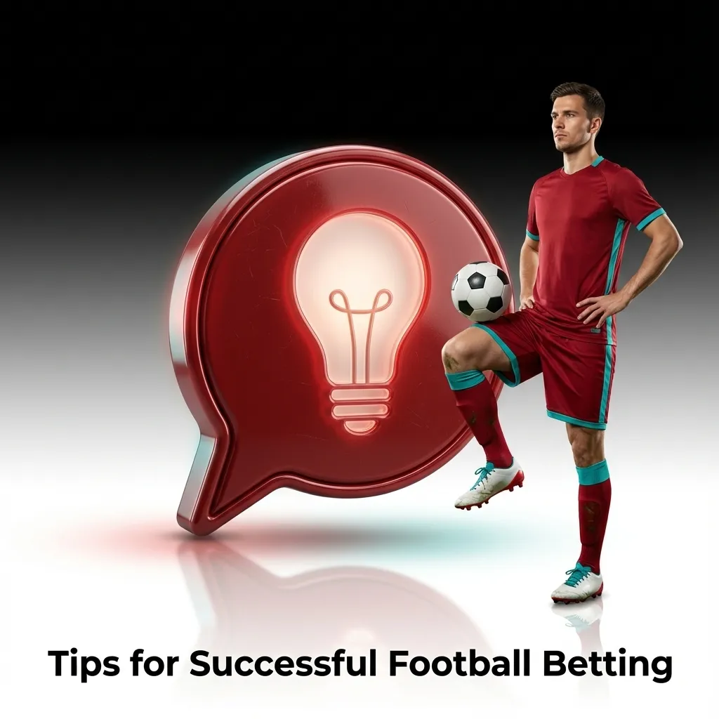 Footballer kicking ball on field with statistics and betting odds overlay illustrating strategic football betting tips