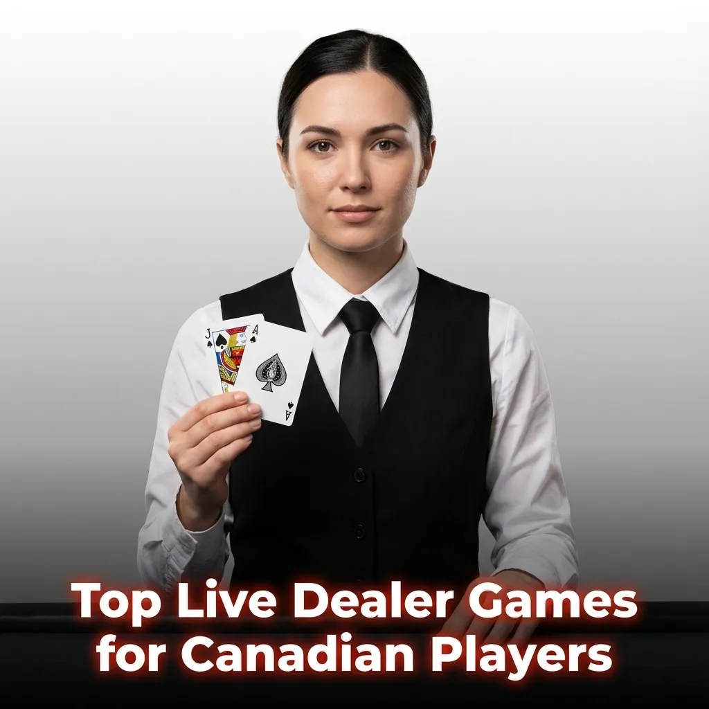 Live dealer casino games including roulette, blackjack, and baccarat tables with real dealers for Canadian players