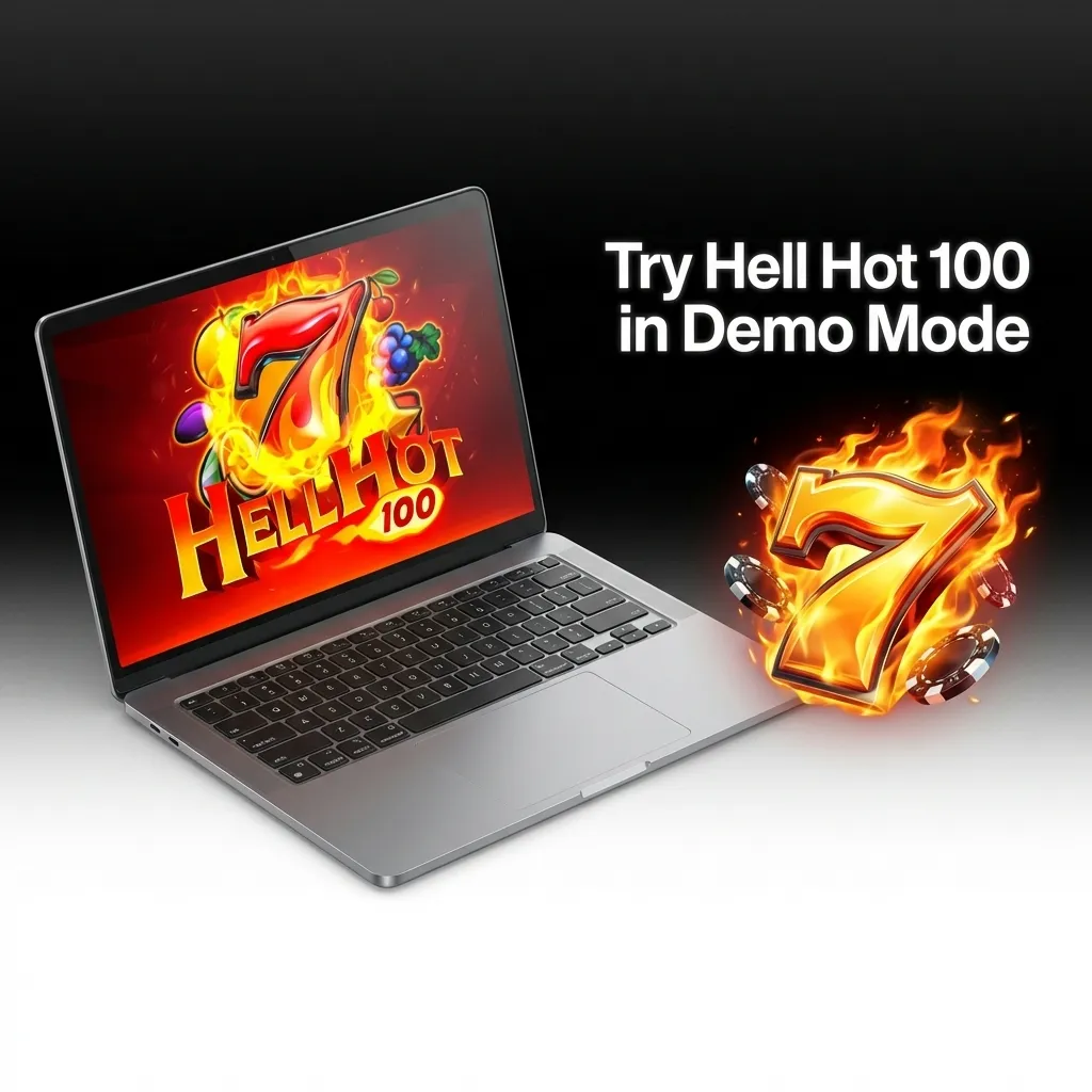 Player testing Hell Hot 100 slot game in free demo mode with virtual credits on Pinco casino platform