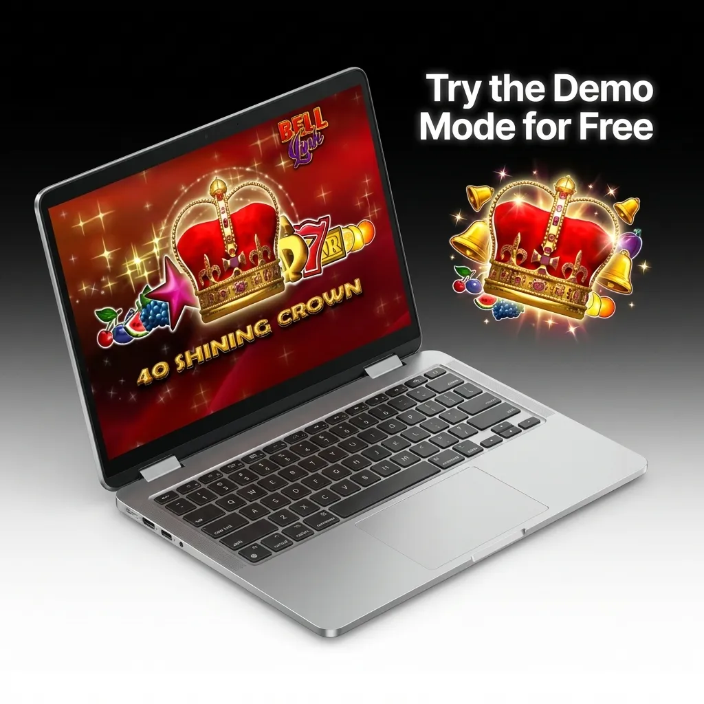 Player testing Shining Crown Bell Link slot demo mode with virtual credits on Pinco casino platform