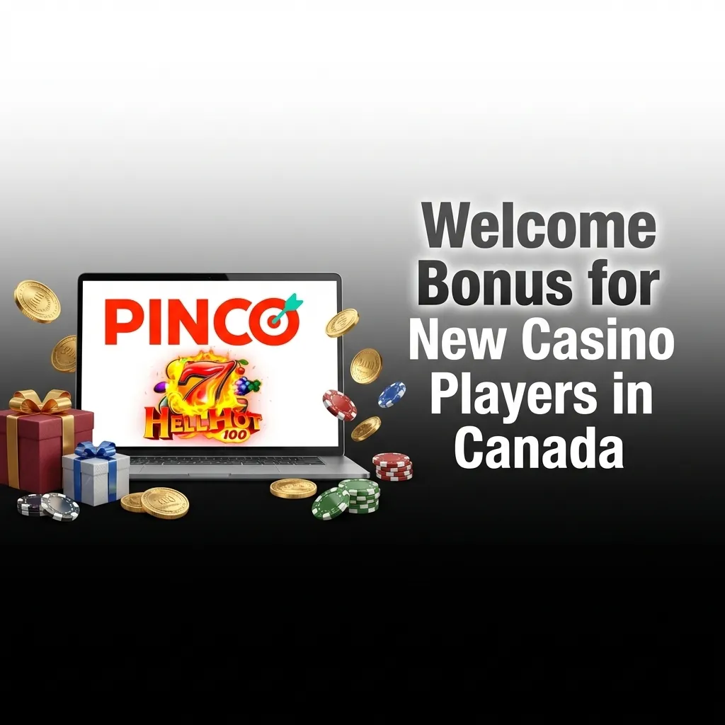 Pinco Casino welcome bonus offer showing 120% match up to C$7,500 plus 250 free spins for new Canadian players