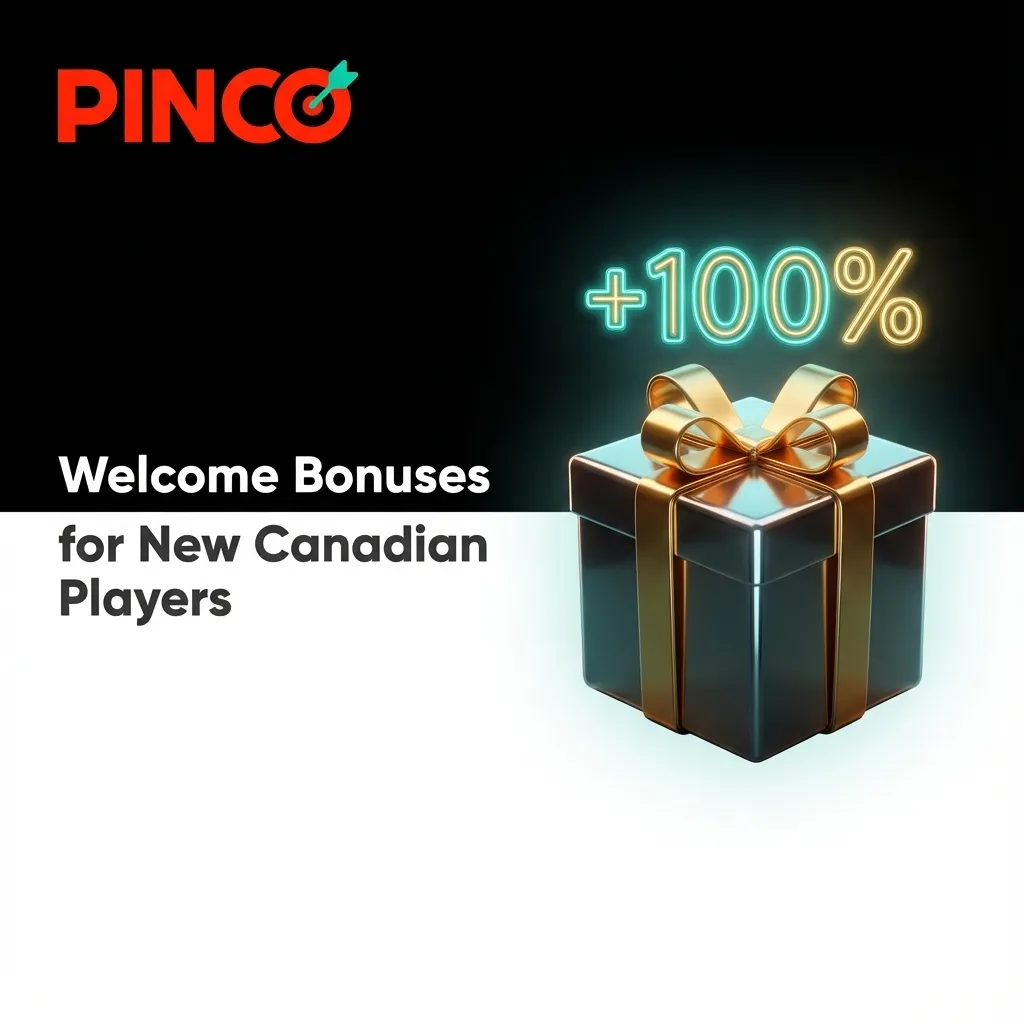 Canadian welcome bonus offers showing casino and sports betting options with deposit match percentages and free spins