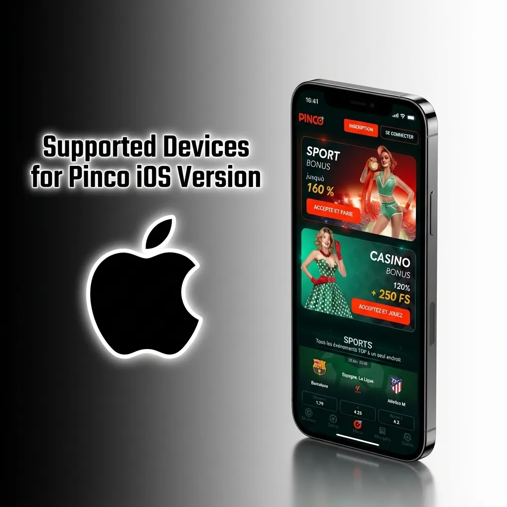 Apple devices including iPhone 14, 13, 12, 11, SE and iPad models compatible with Pinco iOS app